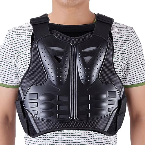 YuanDiann Rennsport Westen Wirbelsäule Brustpanzer Schutzausrüstung Radfahren Motorrad WesteSkifahren Reiten Skateboarding Racing Fahrrad Motorcross Brust Rücken Beschützer Schwarz XXL