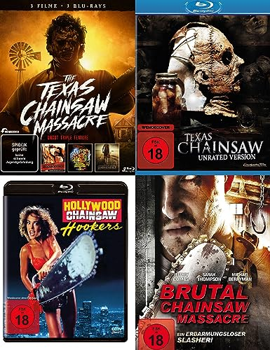 The Texas Chainsaw Massacre Mega Collection - Das texanische Kettensägen Massaker Teil 1 +2 +2011 +The Legend is back + Leatherface + Hollywood Chainsaw Hookers + Brutal Killer 5 Blu-Ray +DVD Edition