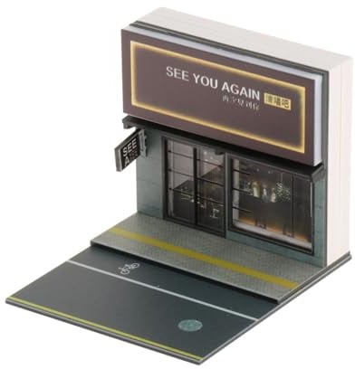 Amagogo 1/64 Landschaftsdiorama, Modelllandschaft für Modellautos, mit hellem Hintergrund für Geschenke, Singbar