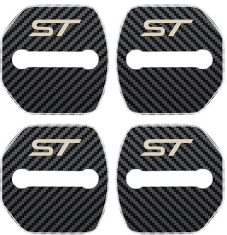 4PCS Car Door Lock Cover Guard Protector compatible with for Ford ST Fiesta Focus Edition Car KUGA Mondeo Ecosport,E