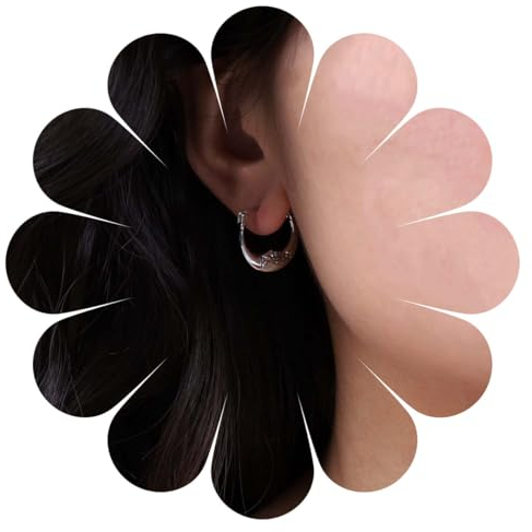 Inilbran Orecchini A Cerchio Boho Moon Huggie Orecchini Vintage A Forma Di Faccia Di Luna Orecchini A Perno In Argento A Mezzaluna Personalizzati Orecchini A Mezzaluna Gioielli Per Donne E Ragazze