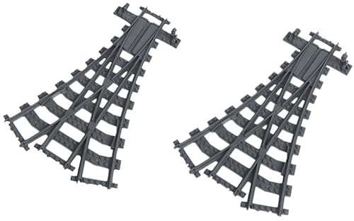 City Schienen Bausteine Set, City Schienen Erweiterungsset City Zug Schienen Zubehör Klemmbausteine Kompatibel mit dem Marktführer
