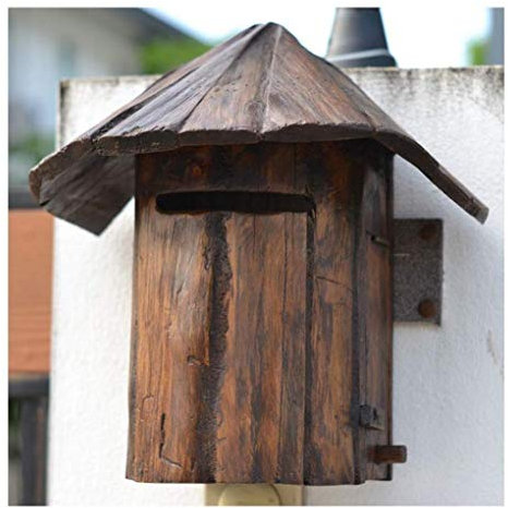 Vintage-Briefkästen aus massivem Holz zur Wandmontage, wasserdichter Briefkasten für den Außenbereich, Sicherheitsschutz