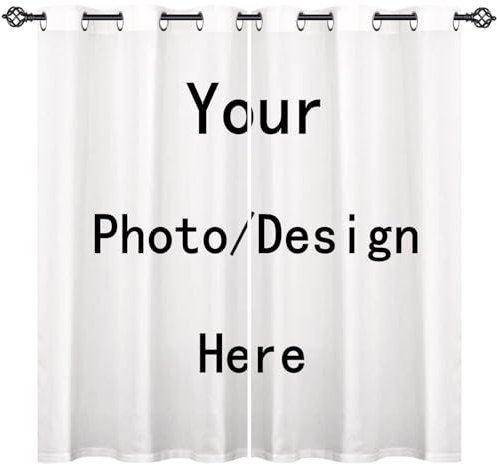 ANHOPE Personalisierte Vorhänge mit Ösen Anpassen Vorhang mit Stangendurchzug Cartoon Zoo Safari Tier Muster Blickdichte Gardinen Schlafzimmer Wohnzimmer Verdunklungsvorhänge 2er Set