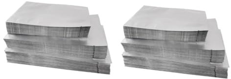 minkissy Vakuumbeutel aus Aluminium, wiederverschließbar, für Tee, Mini-Probe, Reißverschluss, flach, hitzebeständig, versiegelt, Aufbewahrungsbeutel, Kekse, Aluminium, Lebensmittel, 200 Stück