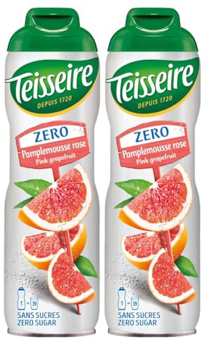 Teisseire Sirup Pink Grapefruit zero Zucker 600ml - Cocktails, Milchshakes (2er Pack)