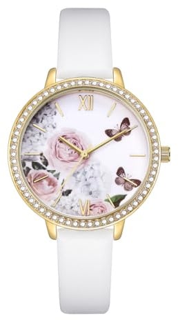 KIMOMT Womens Watches Leather Quartz Watch Waterproof Fashion Wristwatch for Women Ladies Girls