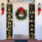 Happy 18th Birthday Door Banner Black Gold 18th Birthday Party Decorations, 18th Birthday Porch Hanging Banner Door Decorations for Her He 18 Year Old Garden Indoor Outdoor Black Gold
