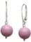 I.L.U.S Rhodonit Rosa Edelstein Ohrringe Silber 925 Hängend Stein Anhänger Ohrring Grosse Steine Kugel Rosa Hängeohrringe Edelstein Ohrschmuck Steinperlen Ohrhänger Naturstein Damen Schmuck Geschenk