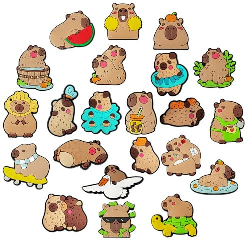 Wasserschwein Schuhanhänger für Teenager 22 Stück Nniedliche Schuhdekorationsanhänger für Schuhe, Armbänder, Clogs, Sandalen, Partygeschenke, Geschenke für Erwachsene