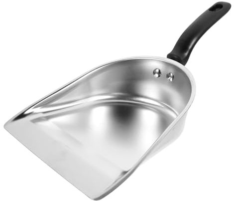 BUGUUYO Recogedor De Metal con Mango Largo Pequeño y Ligero Ideal para El Hogar y El Automóvil