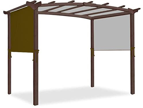 Copertura universale impermeabile di ricambio per pergola, copertura superiore per pergola, 3 x 2,4 m, colore caffè