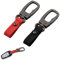 2pcs porte clef cuir, porte cle voiture with Alloy Ring,est un porte-clés personnalisé pour hommes et femmes (noir et rouge). (Noir rose，rectangles)