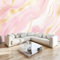 3D Panoramique Murale Texture De Marbre D'Or Rose Papier Peint Intissé 250x175 cm pour Salon Chambre Enfant Chambre Décoration Murale Poster Tableaux Photo Muraux