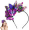 Schmetterling Haarreif, Schmetterling Kopfschmuck, Schmetterlings-Fascinator Stirnbänder, Schmetterling Haarschmuck, für Schmetterlings-Cosplay, Braut Schmetterling Stirnband (Lila, 2)