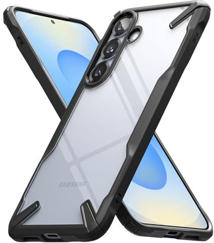 Ringke Fusion-X Case Kompatibel mit Samsung Galaxy S25 Plus Hülle, [Robuster Schutz] Robust Bumper Stoßfest Kratzfest Fortschrittliche Schutz Bumper Handyhülle - Black