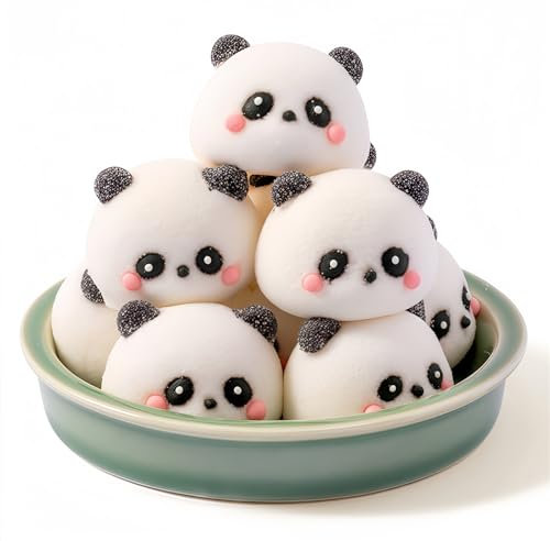 MKSDDF - 10 Stück Panda Marshmallow Halal Marshmallows große Marshmallows Marshmallows Süßigkeiten vegane Marshmallows Kuchen Dekorationen Mahlzeit Dekorationen Kuchen Backen Dekorationen
