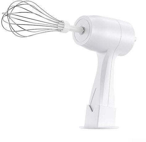 Besttoolifes Sbattitore manuale elettrico senza fili con base verticale, elettrodomestico da cucina portatile ricaricabile per cucinare, design compatto senza fili, fruste in acciaio inossidabile