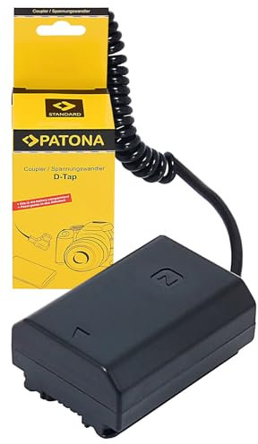 PATONA D-Tap Dummy Batterie Adaptateur VP-FZ100 Compatible avec Sony NP-FZ100 NPFZ100 NP FZ100 Alpha 7 R3 R4 7C 7R 7CR 7S 9 II 9R 9S 6600 6700 A1 A9 A7 III IV FX3 FX30 Bloc d'alimentation Chargeur