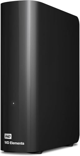 Western Digital - Disco Duro Externo de Escritorio Elements de 26 TB, Disco Duro Externo USB 3.0 para Almacenamiento Plug and Play - WDBWLG0260HBK-NESN