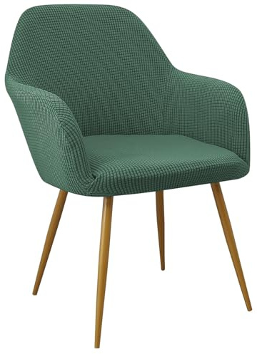 EBETA Bürostuhlbezug Schwingstuhlhussen Stuhlbezug Jacquard Stuhlabdeckung Stuhlhussen Elastisch Stuhlüberwürfe Hussen für Bürostuhl, Computerstuhl, Drehstuhl (Hellgrün, 4 Stück)