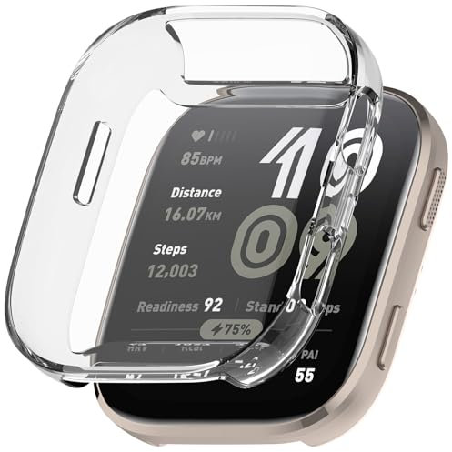 Custodia compatibile con Amazfit Bip 6, pellicola protettiva in TPU flessibile, antigraffio, cover protettiva per smartwatch Amazfit Bip 6 (trasparente)