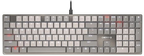 Cherry KC 500 MX LP Clavier mécanique à profil bas | Design fin | Éclairage blanc | Touches PBT New MX LP 2.0 Switches