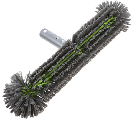 HAKIDZEL Brosse De Nettoyage pour Piscine Tête Aluminium avec Poils Résistants pour Éliminer Salissures Et Algues des Carreaux Et Fonds De Piscine Conception Ergonomique Coloris Vert