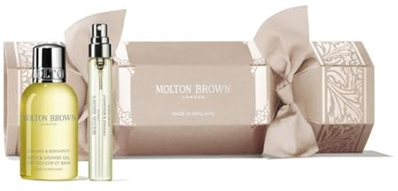 Molton Brown Orange & Bergamot Christmas Cracker - Eau de Toilette 7.5 ml & Bath & Shower Gel 50 ml, Luxury Scented Body Care Beauty Gift Set