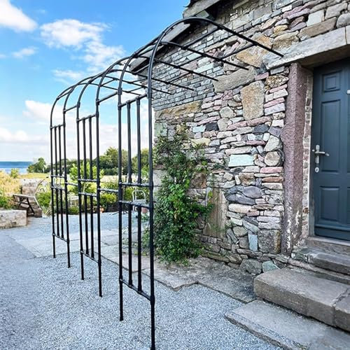 Pergola Arbor Gartenspalier Wandbefestigung Stützbogen für Kletterpflanzen Hochzeit Dekor