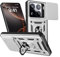 YSONCHAN Custodia per ZTE nubia NEO 2 5G, Cover Protettiva con Obiettivo Case Antiurto, con Anello Magnetico e Supporto, Custodia Bumper Robusta. D'argento
