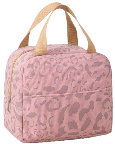 TYXHXTF Bolsa Termica Porta Alimentos para Mujeres, Bolsa de Transporte de Comidas de Picnic, Bolsa de Almuerzo Reutilizable con Aislamiento para Mujeres, Lonchera Aislada Hermética e Isotérmica