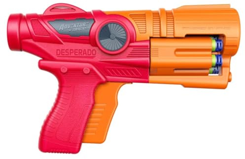 Dart Zone Nitroshot Desperado - handlicher Trommel-Blaster mit Double-Action-Abzug zund Schnellfeuer-Modus