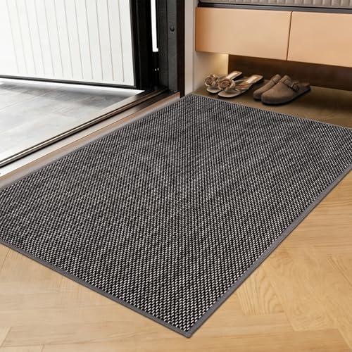 Indoor Door Mat 44x75cm, Reusable Non-Slip Self-Adhesive Backing