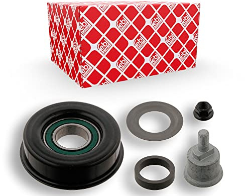 febi bilstein 31770 Idler Pulley with additional parts, for auxiliary belt, pack of one