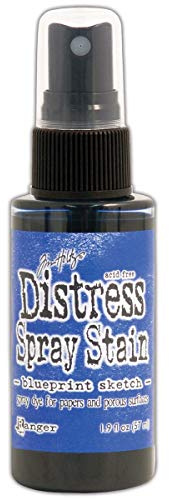 Ranger Tim Holtz Distress Spray Stains July Blueprint Sketch Bottles, 1.9 oz