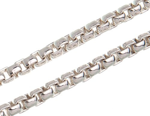 Veneziakette rund, Silberkette - 5,3mm Breite - echt 925 Silber - Länge 70cm