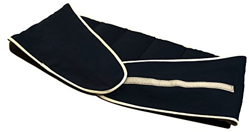 Kirschkernkissen. Gürtel mit Klettverschluss - ca. 135cm - 7-Kammer - Wärmekissen Rücken Wärmegürtel XXL Körnerkissen - dunkelblau