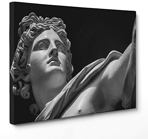 Bild auf Leinwand, gerahmt, fertig zum Aufhängen, Apollo Belvedere Renaissance-Statue, 30 x 40 cm, ohne Rahmen
