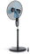 Brandson - 40cm Ventilateur sur Pied avec Télécommande - Fonction Oscillation 80° - Trois Vitesses - Hauteur Ajustable 104 à 122cm - pales aérodynamiques - Noir
