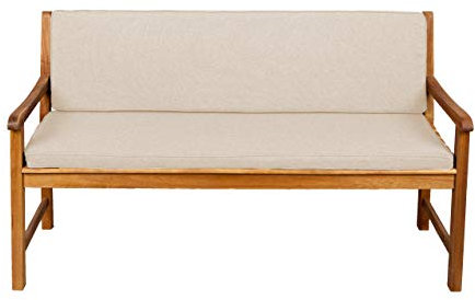 Gutekissen® Bankauflage Terrassen-Rasenbank oder Schaukel Gartenmöbel FK5 (110x40x50, Cremig)