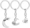 BESPORTBLE 3 stücke Freundschaft Schlüsselanhänger Gute Schwester Set Kreative Schlüsselanhänger Liebe Puzzle Anhänger Tasche (Silber)