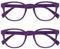 OPULIZE Pop 2 Pacco Retrò Giro Viola Opaco Liscio Uomo Donna Occhiali Da Lettura Cerniere Molla RR2-5 +1,50