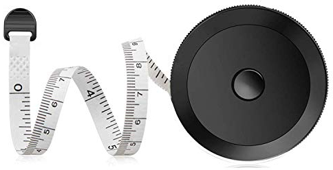 Metro da Sarto Morbido Retrattile Metri a Nastro per Sartoria Tessuto Lavoro a Maglia Misurare, 150 cm ( Nero )