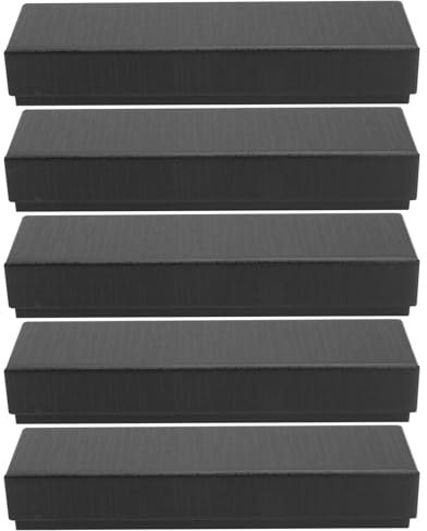 Cabilock 5 Stück Stift Geschenkbox Langes Rechteck Pappe Schmuckschatullen Schmuck Armband Halskette Geschenketui für Kette Schmuck Vitrine Halskette Halter (Schwarz)