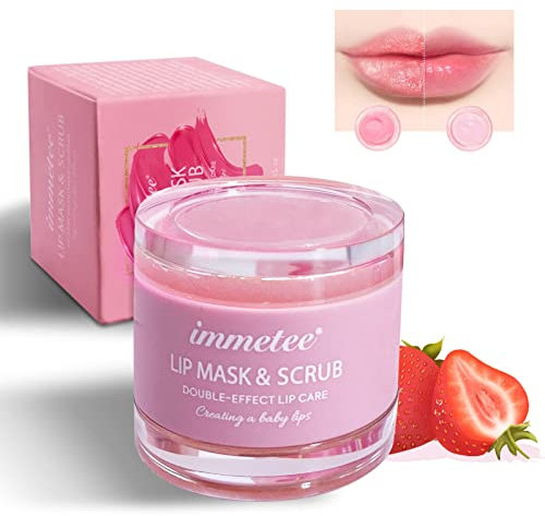 Masque, Gommage, Crème hydratante, Baume à lèvres à la fraise, pour éliminer les peaux mortes et les soins de la peau des lèvres