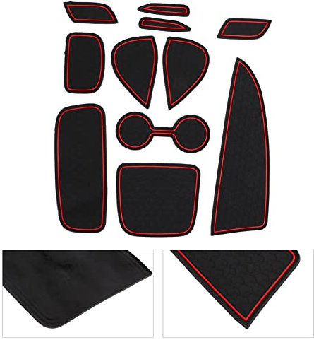 11pcs Center Console Liners PVC Anti Slip Door Pocket Mats Interior Cup Holder Inserts Kit Replacement for Yaris 2020‑2021