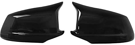 2 Stück glänzende Seitenspiegelabdeckungen, Rückspiegelabdeckungen, kompatibel mit BMW 5er F10 F11 Pre-LCI 2011-2013 (Schwarz glänzend)