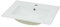 Mendler Waschbecken HWC-D16, Waschtisch Handwaschbecken Badezimmer Bad, Keramik eckig weiß - 61cm 18mm Kante