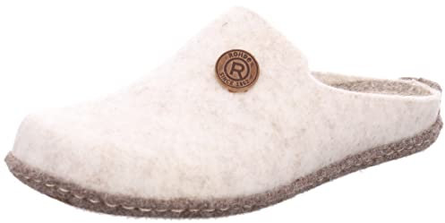 Rohde Damen Pantoffel Hausschuh Filz Follonica 7032, Größe:41 EU, Farbe:Beige